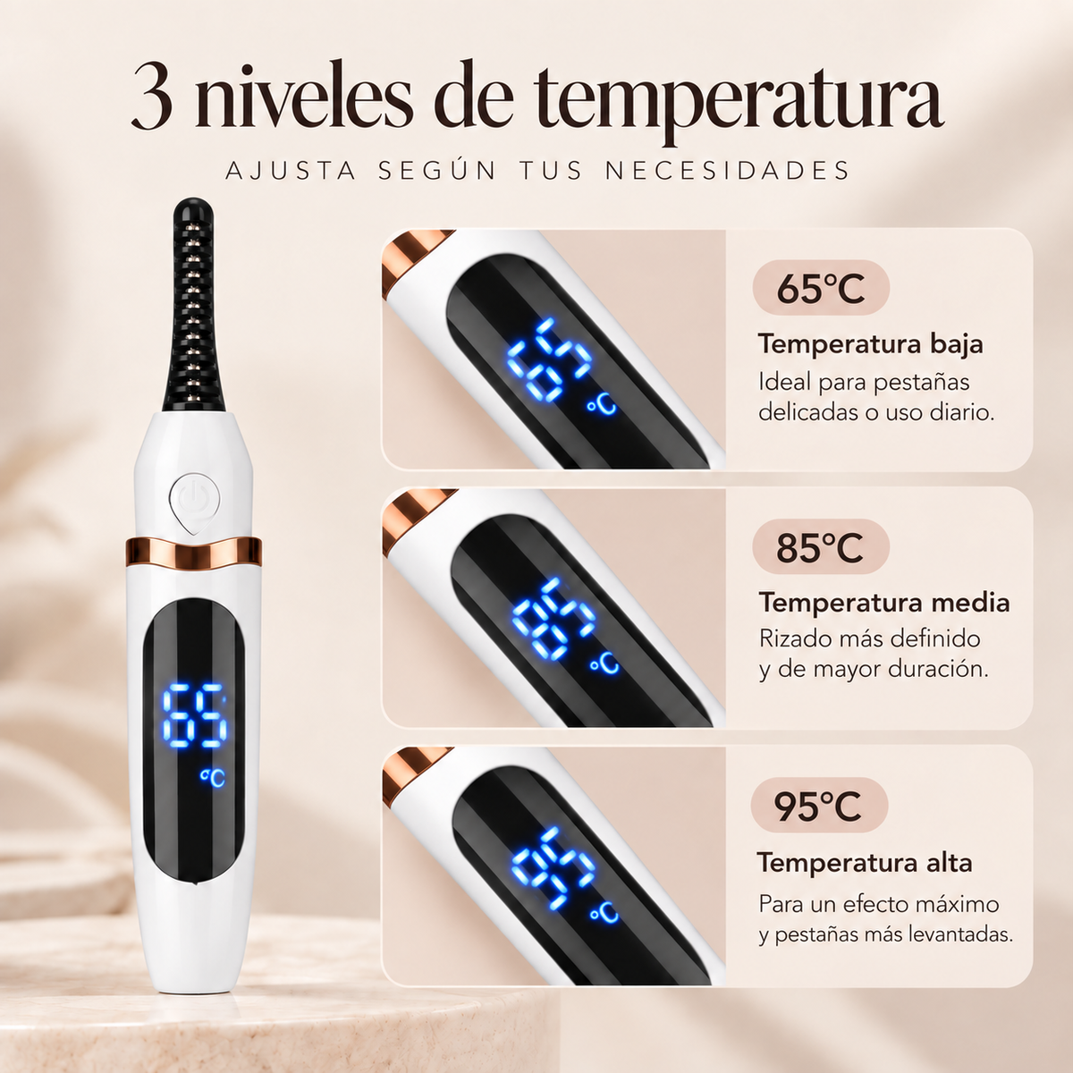Encrespador de pestañas eléctrico